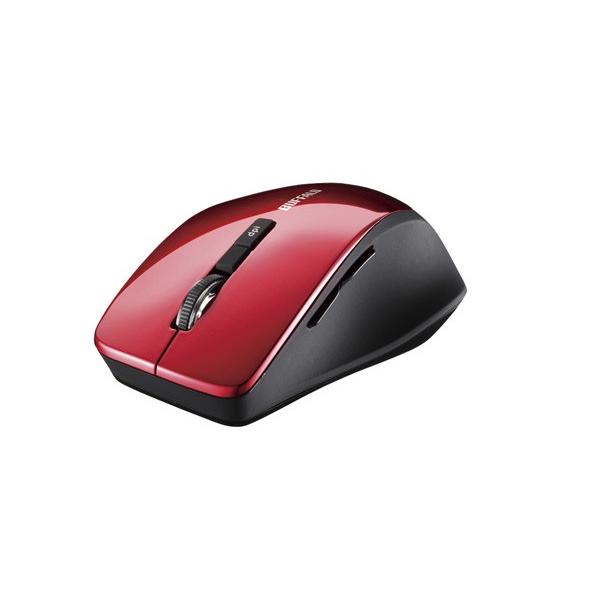 BUFFALO(バッファロー) 無線  BlueLED Dpi切替対応 マウス[USB・Win] BSMBW328シリーズ（5ボタン・レッド）BSMBW328RD | BUFFALO | 01