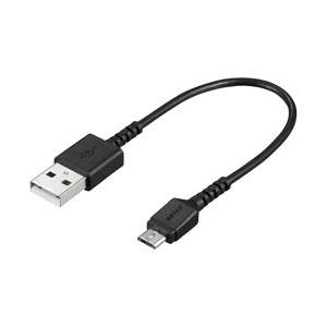 BUFFALO(バッファロー) スマートフォン対応［micro USB］　USB2.0ケーブル 充電・転送 2.4A （0.1m・ブラック）　BSMPCMB201BK [振込不可] | BUFFALO