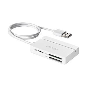 BUFFALO(バッファロー) USB2.0 マルチカードリーダー／ライター　ホワイト　BSCR100U2WH | BUFFALO