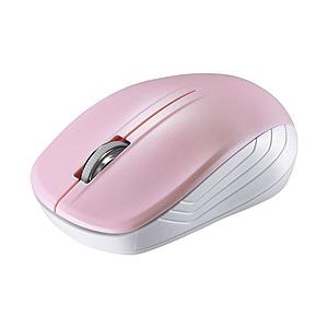 BUFFALO(バッファロー) ワイヤレスIR LEDマウス［2.4GHz USB・Mac／Win］　BSMRW050シリーズ（3ボタン・ピンク）　BSMRW050PK | BUFFALO