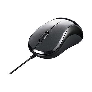 法人バッファロー マウス (Chrome/Mac/Windows11対応) ブラック BSMBU100BK ［BlueLED /有線 /3ボタン /USB］ | 