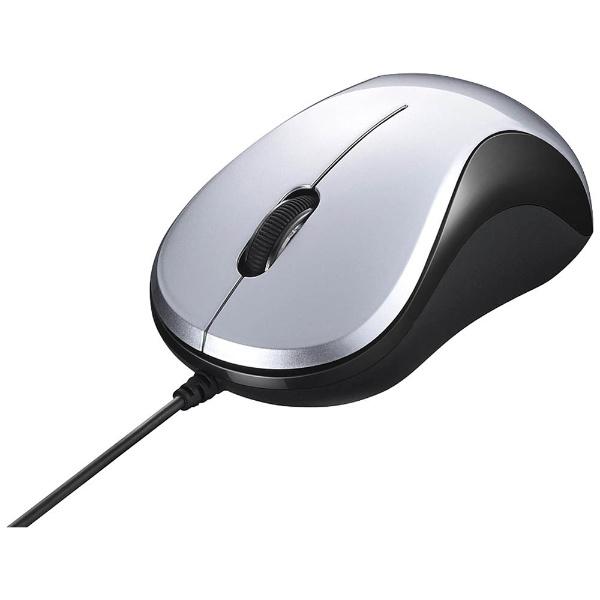BUFFALO(バッファロー) 有線Blue LEDマウス［USB 1.5m・Mac／Win／PlayStation 3］BSMBU108シリーズ　静音 （3ボタン・シルバー）　BSMBU108SV 【864】 | BUFFALO | 01