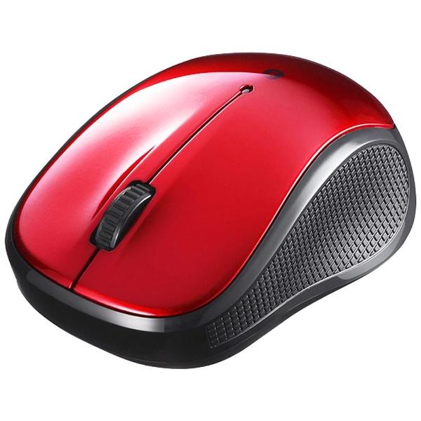 BUFFALO(バッファロー) BSMBB108RD　ワイヤレスBlueLEDマウス［Bluetooth・Mac／Win］静音（3ボタン・レッド） | BUFFALO | 01