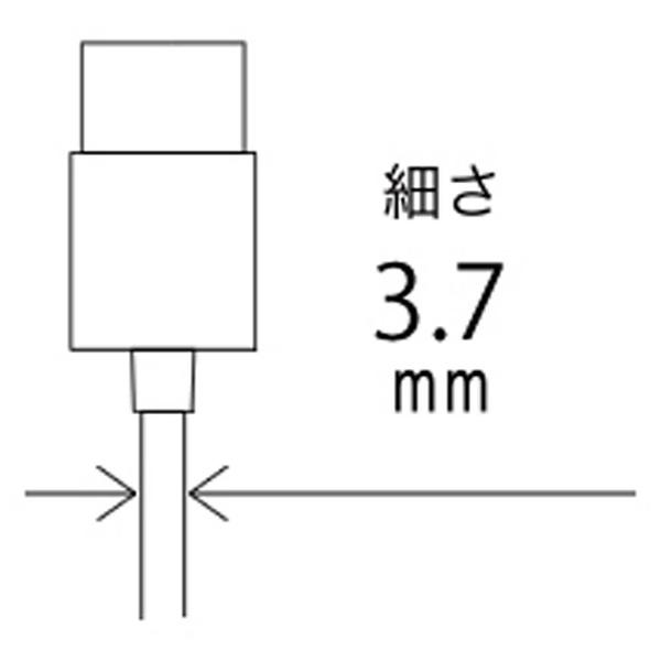 BUFFALO(バッファロー) 3m［HDMI ⇔ HDMI］　4K・3D・イーサネット対応 HDMIケーブル スリムモデル　BSHD3S30BK | BUFFALO | 02