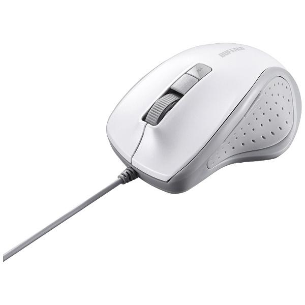 BUFFALO(バッファロー) BSMBU308WH　有線BlueLEDマウス［USB・Mac／Win］静音（5ボタン・ホワイト） | BUFFALO | 01