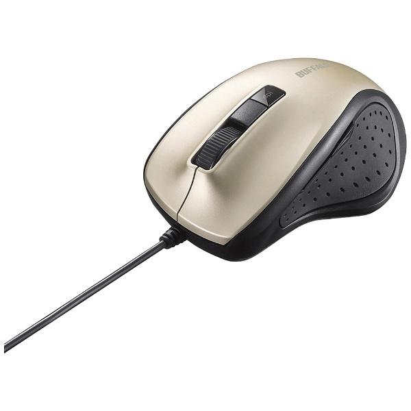 BUFFALO(バッファロー) BSMBU308GD　有線BlueLEDマウス［USB・Mac／Win］静音（5ボタン・ゴールド） | BUFFALO | 01