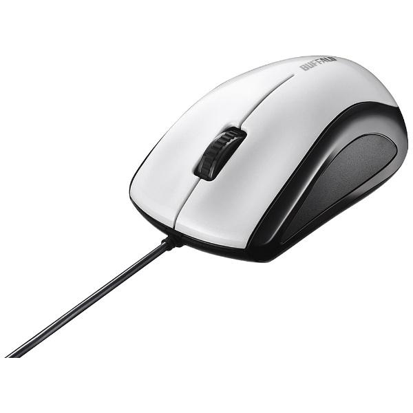 BUFFALO(バッファロー) BSMLU108WH　有線レーザーマウス［USB・Mac／Win］静音（3ボタン・ホワイト） | BUFFALO | 01