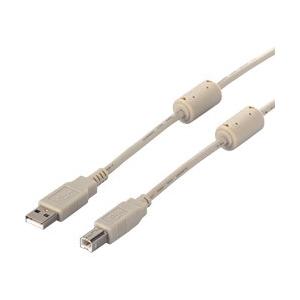 BUFFALO(バッファロー) USB2.0ケーブル (A to B) フェライトコア付 アイボリー 1m BCUABFC210IV | BUFFALO
