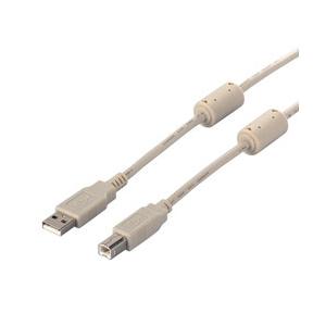 BUFFALO(バッファロー) USB2.0ケーブル (A to B) フェライトコア付 アイボリー 3m BCUABFC230IV | BUFFALO