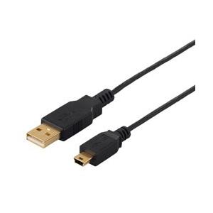 BUFFALO(バッファロー) USB2.0ケーブル (A to miniB) スリム 1.5m ブラック BCUAMNSM215BK 【864】 | BUFFALO