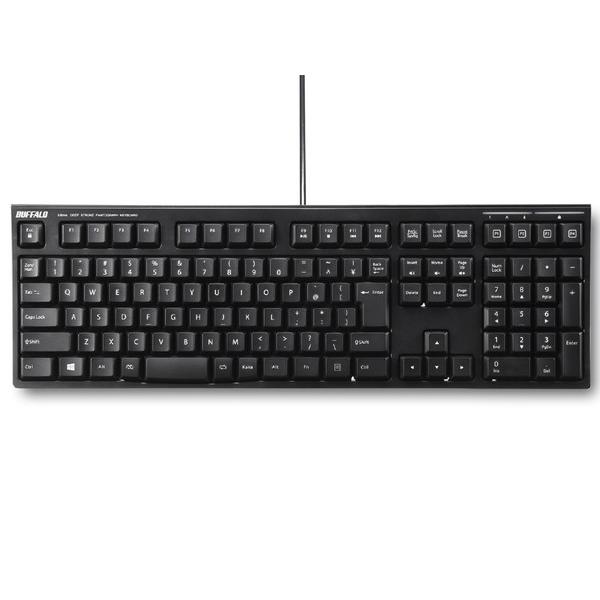 BUFFALO(バッファロー) 有線キーボード［USB・113キー］ BSKBU510BK ブラック PS5対応 | BUFFALO | 01