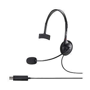 BUFFALO(バッファロー) 片耳ヘッドバンド式ヘッドセット PS5対応 USB接続 BSHSHUM110BK ブラック 【864】 | BUFFALO