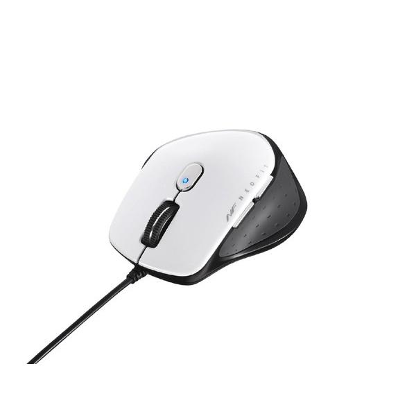 BUFFALO(バッファロー) BSMBU518SWH　有線BlueLEDネオフィットマウス Sサイズ[USB・5ボタン・ホワイト] | BUFFALO | 01