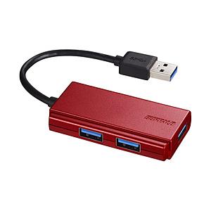 BUFFALO(バッファロー) BSH3U108U3 USBハブ レッド [USB3.0対応 /3ポート /バスパワー] [振込不可] | BUFFALO