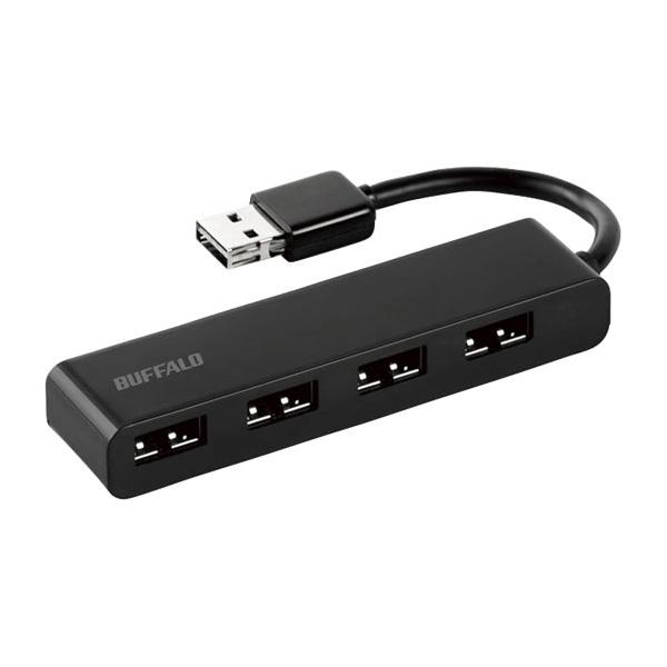 BUFFALO(バッファロー) BSH4U318D2BK　USB2.0バスパワー対応USBハブ[4ポート・ブラック] | BUFFALO | 01