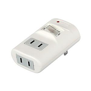 BUFFALO(バッファロー) 2分配タップ 集中スイッチ/雷サージ防止付き ホワイト BCTAPD03WH ホワイト 【852】 | BUFFALO
