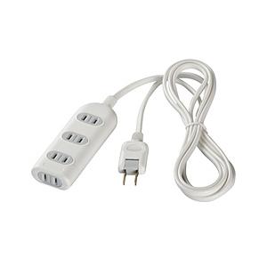 BUFFALO(バッファロー) 2ピン式電源タップ 4個口 5m ホワイト BCTAPST2450WH ホワイト | BUFFALO
