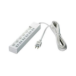 BUFFALO(バッファロー) 2ピン式電源タップ 6個口 個別スイッチ 1m ホワイト BCTAPSW2610WH ホワイト 【864】 | BUFFALO