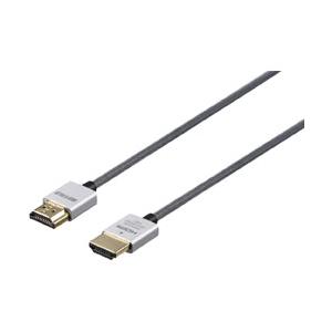 BUFFALO(バッファロー) BSHDPS220SV HDMIケーブル Premium シルバー [2m /HDMI⇔HDMI /スリムタイプ /イーサネット対応] | BUFFALO
