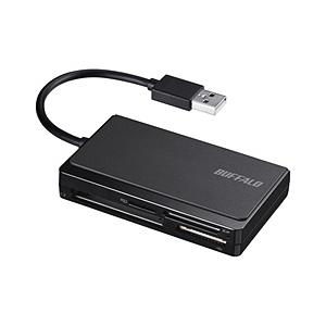 BUFFALO(バッファロー) USB2.0 マルチカードリーダー ケーブル収納モデル ブラック BSCR308U2BK | BUFFALO