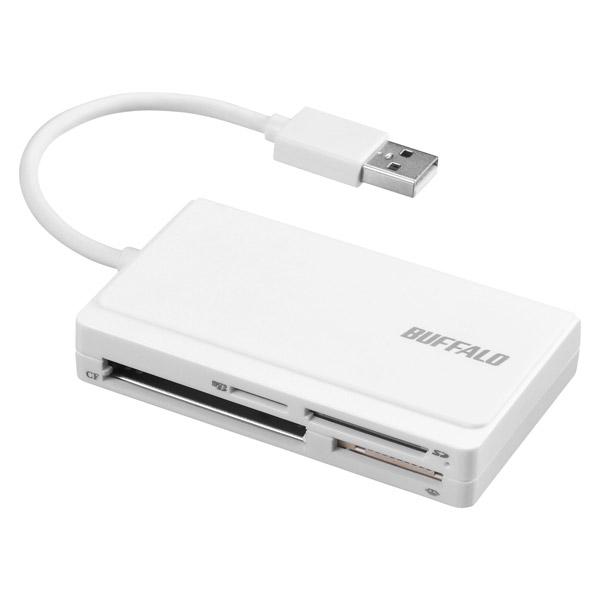BUFFALO(バッファロー) USB2.0 マルチカードリーダー ケーブル収納モデル ホワイト BSCR308U2WH | BUFFALO | 01