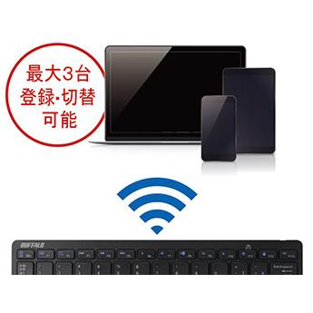 BUFFALO(バッファロー) Bluetooth 3.0対応 コンパクトキーボード ブラック BSKBB318BK 【sof001】 [振込不可][代引不可] | BUFFALO | 04