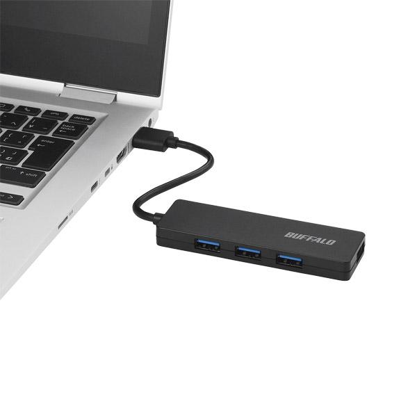 BUFFALO(バッファロー) BSH4U128U3BK USB3.0 4ポートバスパワーハブ ブラック | BUFFALO | 04
