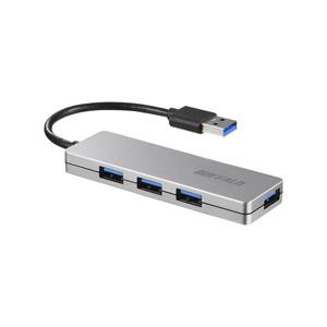 BUFFALO(バッファロー) BSH4U128U3SV USB3.0 4ポートバスパワーハブ シルバー | BUFFALO