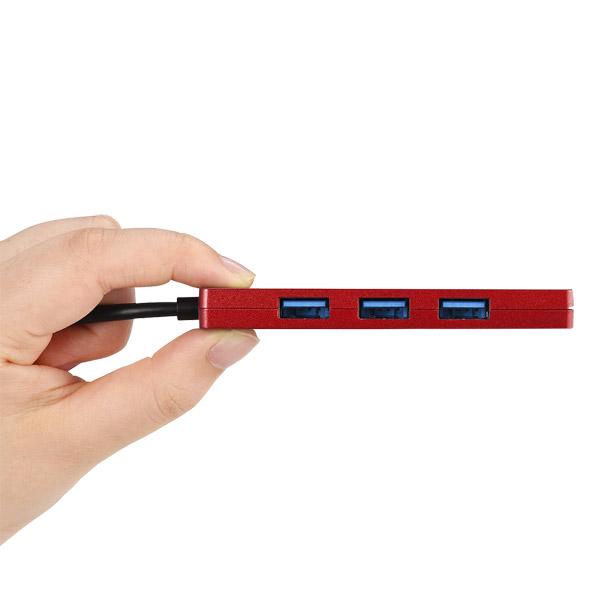 BUFFALO(バッファロー) BSH4U128U3RD USB3.0 4ポートバスパワーハブ レッド | BUFFALO | 05