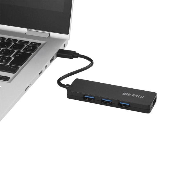 BUFFALO(バッファロー) BSH4U128C1BK USB3.1 Gen1 Type-C 4ポートバスパワーハブ ブラック 【864】 | BUFFALO | 04