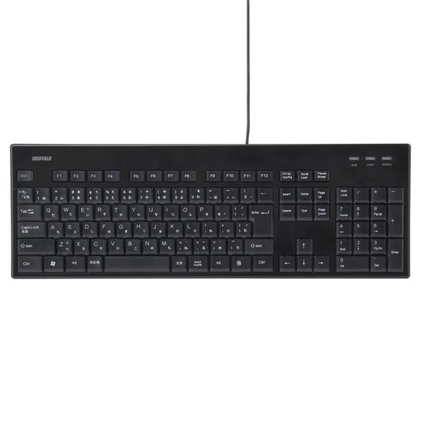 BUFFALO(バッファロー) キーボード SIAA抗菌 Windows11対応 ブラック BSKBU528BK ［有線 /USB］ [振込不可][代引不可] | BUFFALO | 01