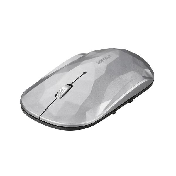 BUFFALO(バッファロー) マウス  ジオメトリー/シルバー BSMBB538GSV ［BlueLED /無線(ワイヤレス) /5ボタン /Bluetooth］ | BUFFALO