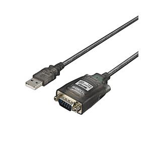 BUFFALO(バッファロー) USB-A ⇔ D-sub9ピン(RS-232C)ケーブル [1.0m] (Mac/Windows11対応) ブラックスケルトン BSUSRC0710BS | BUFFALO