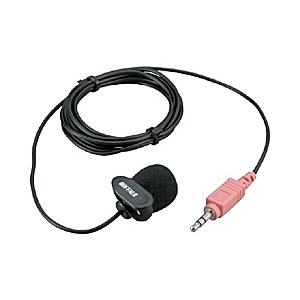 BUFFALO(バッファロー) マイク［φ3.5ステレオミニプラグ］　小型クリップタイプ　BSHSM03BK | BUFFALO