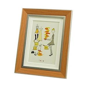 万丈 フォトフレーム クラシック 2L/KG(ライトブラウン) PFC-2LKG-LBR | 