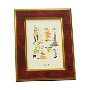 万丈 フォトフレームクラシック L(ワイン) PFC-L-WI | 