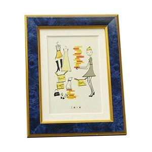 万丈 フォトフレームクラシック 2L/KG(ブルー) PFC-2LKG-BL | 