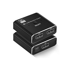 トーホー DisplayPort切替器 [2入力1出力・1入力2出力 /双方向] USB-A電源   DP8K-SL ［4K対応 /手動］ | 