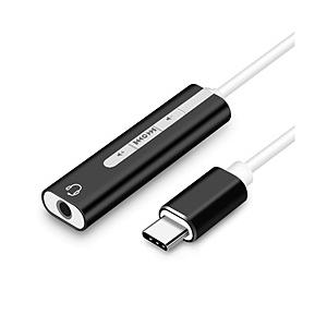 YOUZIPPER オーディオ変換プラグ [USB-C オス→メス 4極φ3.5mm /0.1m] ボリュームコントローラー付   P-4XC | 