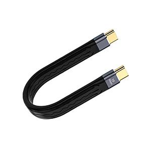 YOUZIPPER USB-C ⇔ USB-Cケーブル [映像 /充電 /転送 /0.1m /USB Power Delivery /100W /USB3.2 Gen2] 4K対応  GEN2-01C | 