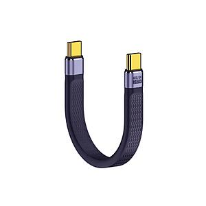 YOUZIPPER USB-C ⇔ USB-Cケーブル [映像 /充電 /転送 /0.1m /8K /PD240W /USB4(40Gbps)]   USB4-240W-01 ［USB-C ⇔ USB-C /8K］ | 