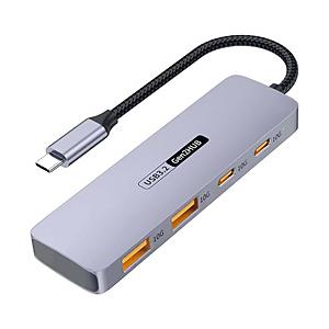 YOUZIPPER GEN2-HUB4 USB-C → USB-C＋USB-A 変換ハブ   ［バスパワー /4ポート /USB 3.2 Gen2対応］ | 