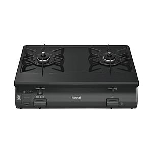 リンナイ ガスコンロ(グリル無し) [左強火]  ブラック KG64-2HSL ［約60cm /都市ガス12・13A /左強火］ | リンナイ