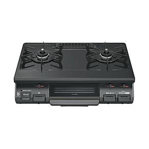 リンナイ ガステーブルコンロ 片面焼き水なしグリル [2口 /右強火] ブラック RTE597BKR [約60cm /都市ガス12・13A /右強火] | リンナイ