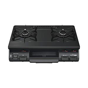 リンナイ ガステーブルコンロ　片面焼き水なしグリル　RTE597BKR　プロパンガス　LPG ブラック | リンナイ