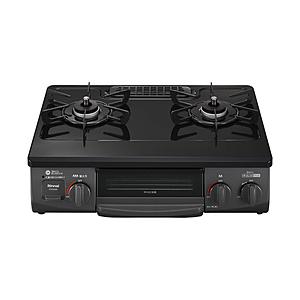 リンナイ ガスコンロ ワンピーストップ  ブラック RTE565BKL_13A ［約56cm(コンパクトタイプ) /都市ガス12・13A /左強火］ | リンナイ