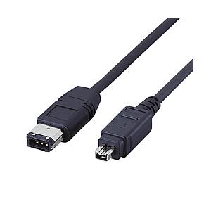 ELECOM(エレコム) IE-461BK （IEEE1394ケーブル/6ピンオス⇔4ピンオス/ブラック/1.0m） 【864】 | ELECOM