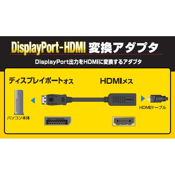ELECOM(エレコム) AD-DPHBK(ディスプレイポート-HDMI変換アダプタ) | ELECOM | 02