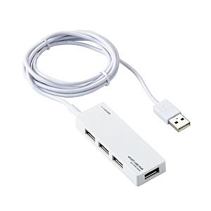 ELECOM(エレコム) USB2.0ハブ　ACアダプター付〔4ポート・セルフ＆バスパワー・Mac／Win〕ホワイト　U2H-AN4SWH | ELECOM