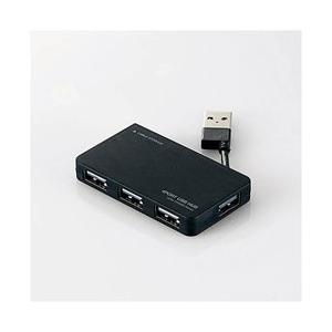 ELECOM(エレコム) USB2.0ハブ〔4ポート・バスパワー・Mac／Win〕ブラック　U2H-YKN4BBK | ELECOM